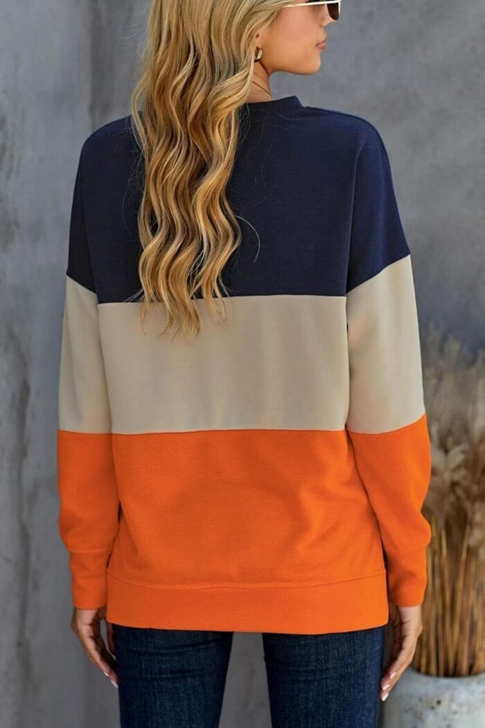 SWEET POISON Womens Casual Fashion Sweatshirts Loose Pullover Sweatshirt Long Sleeve Crewneck Tops - Image 3