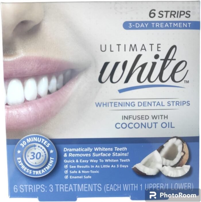2 Pack Ultimate White Teeth Whitening Dental Strip Oral Care, Beauty & Personal Care, Self Care Kit, Teeth Stain Remover, Teeth Whitener, 12 Pieces, Red - Image 4