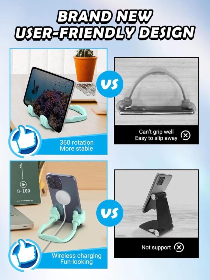 Stocking Stuffers Gifts for Teens Girls Cell Phone Stand: Upgrade for Women Adults Boys Kids Adjustable Lazy Thumbs Up Phone Holder for Desk Cool Gadgets Fun Gifts Ideas for Her Wife - Image 7