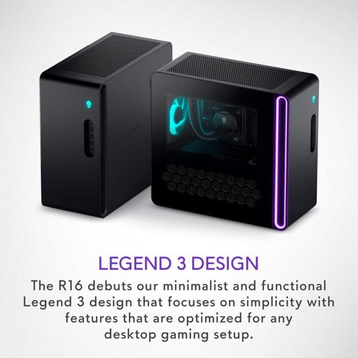Alienware Aurora R16 Liquid Cooled Gaming Desktop - Intel Core i9-14900F Processor, 32GB DDR5 RAM, 1TB SSD + 1TB HDD, NVIDIA GeForce RTX 4070 SUPER 12GB GDDR6X, Windows 11 Home, Onsite Service - Black - Image 3