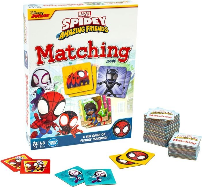 Marvel Matching Game by Wonder Forge | Exciting Memory Game for Kids | Engaging with Favorite Marvel Characters | Ideal for Ages 3-5 | Fun Family Activity