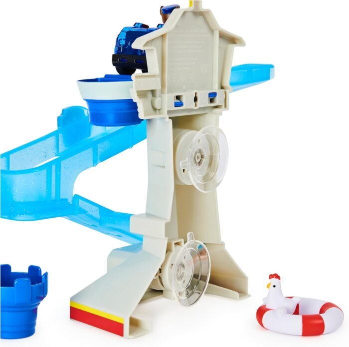 Paw Patrol, Adventure Bay Bath Playset with Light-up Chase Vehicle, Bath Toy for Kids Aged 3 and up - Image 4