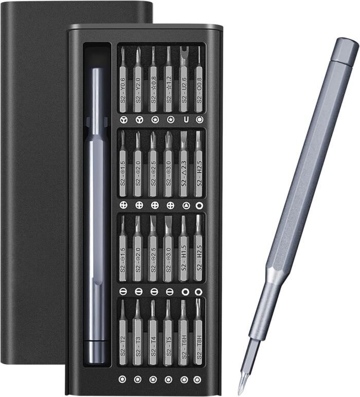 25-in-1 Small Precision Screwdriver Set, Professional Magnetic Mini Repair Tool Kit for Phone, Computer, Watch, Laptop, Macbook, Game Console, Electronic Jewelry, Toys, Computer, Eyeglass Repair