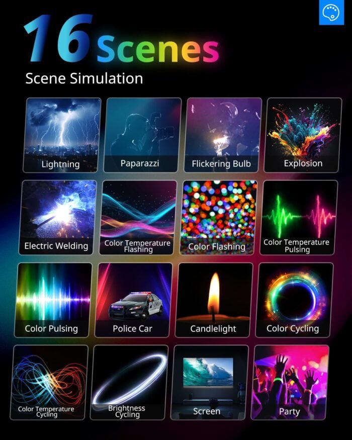 UBeesize 2-Pack RGB Photography Lighting, Studio Lights with Adjustable Tripod Stand and Ball Head, Video Light for Video Recording, Live Streaming, Makeup - Image 4