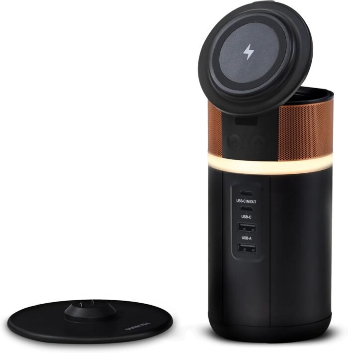 DURACELL M150 Power Station, Lightweight and Compact, Wireless Charging, Portable Charging Hub and Charger for Laptops, Phones, Tablets, Earbuds and Smartwatches, 150W (91 Wh) Dock Included