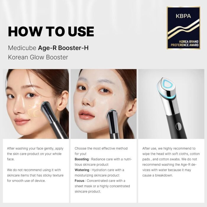 Medicube Age-R Booster H - Korean No.1 Skin Care Device - Facial Glow Booster for Maximizing and Boosting Skin Care Absorption - Needle Free - Image 6