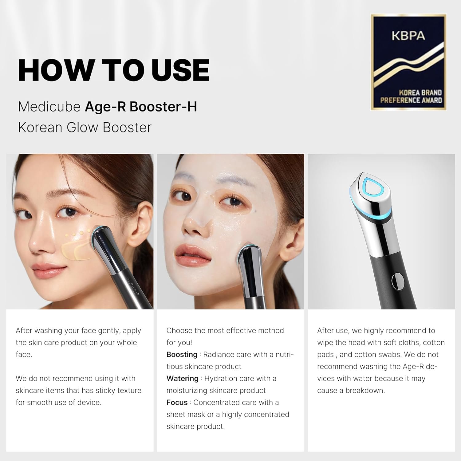 Medicube Age-R Booster H - Korean No.1 Skin Care Device - Facial Glow Booster for Maximizing and Boosting Skin Care Absorption - Needle Free - Image 6