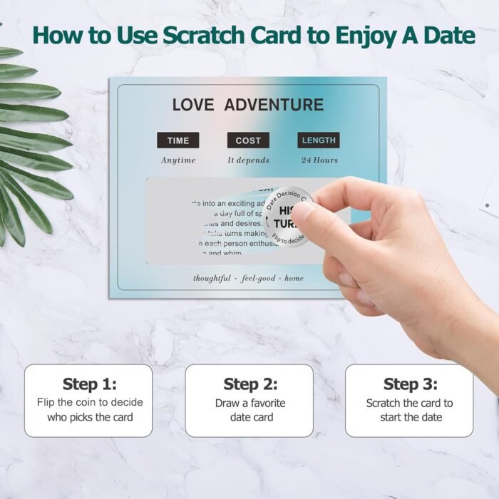Valentines Day Gifts for Her Him, 40 Scratch Off Date Ideas Gifts for Boyfriend Girlfriend, Anniversary Birthday Engagement Couple Gifts Christmas Stocking Stuffers for Adults Men Women Husband Wife - Image 4