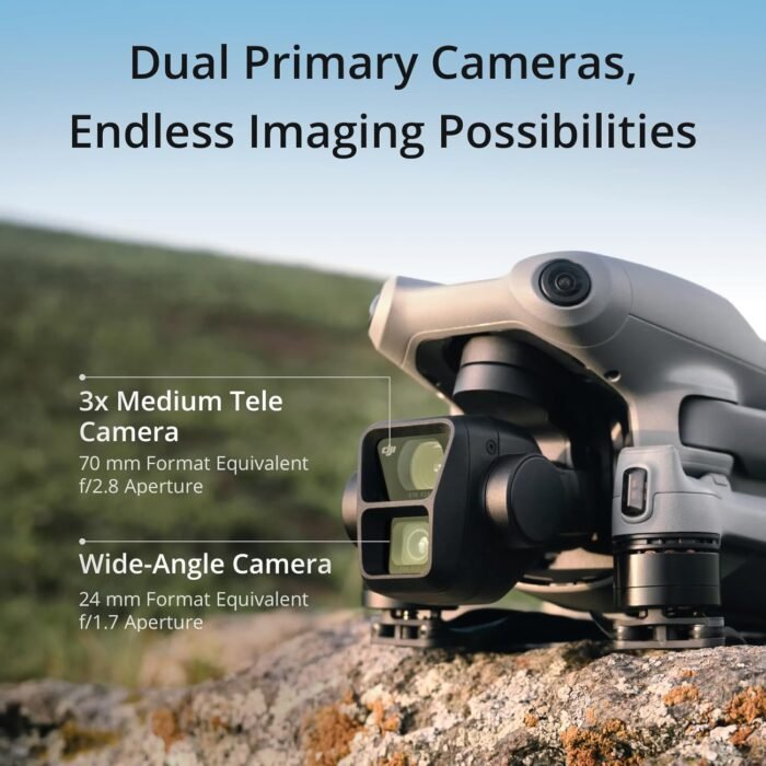 DJI Air 3 Fly More Combo with DJI RC 2, Drone with Camera 4K, Dual Primary Cameras, 3 Batteries for Extended Flight Time, 48MP Photo, 20Km Max Video Transmission, FAA Remote ID Compliant - Image 2