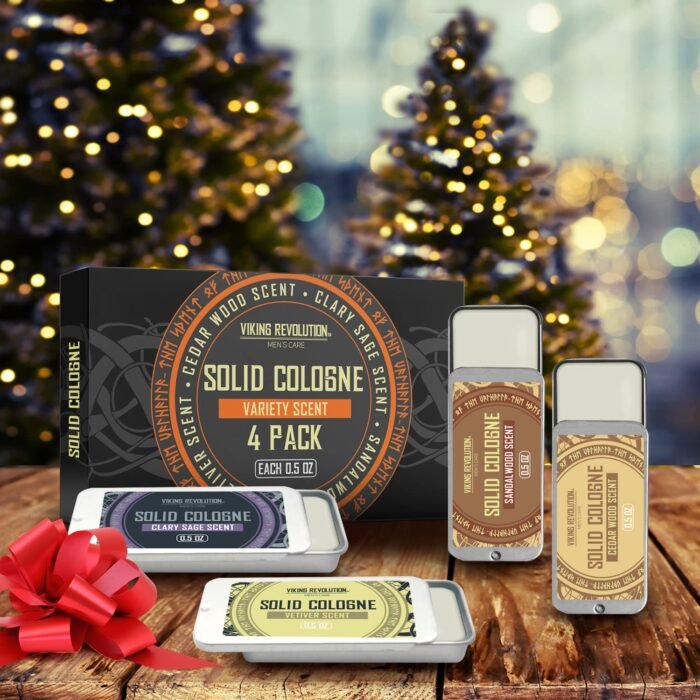Viking Revolution 4 Pack Mens Solid Colognes Men 0.5 Oz - Men Solid Perfume with Cedar Wood, Clary Sage, Vetiver, Sandalwood Cologne for Men - Balm Cologne for Mens Cologne Balm Travel Cologne Wax - Image 2