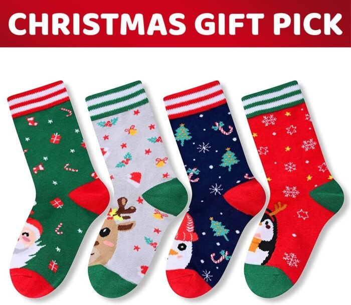HAPPYPOP Crazy Boys Socks - Novelty Shark Space Socks Food Dino Sloth Socks for Kids Gifts 4-6 7-9 Years - Image 2