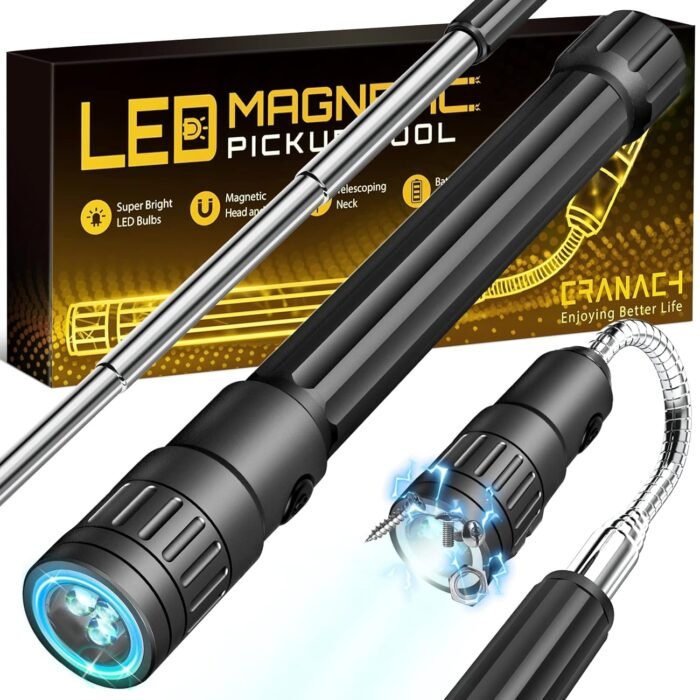 CRANACH Christmas Stocking Stuffer LED Telescoping Magnet Flashlight - Unique Gift for Men, Dad, Husband, Boyfriend, and Adults. Ideal Tool for Hard-to-Reach Places