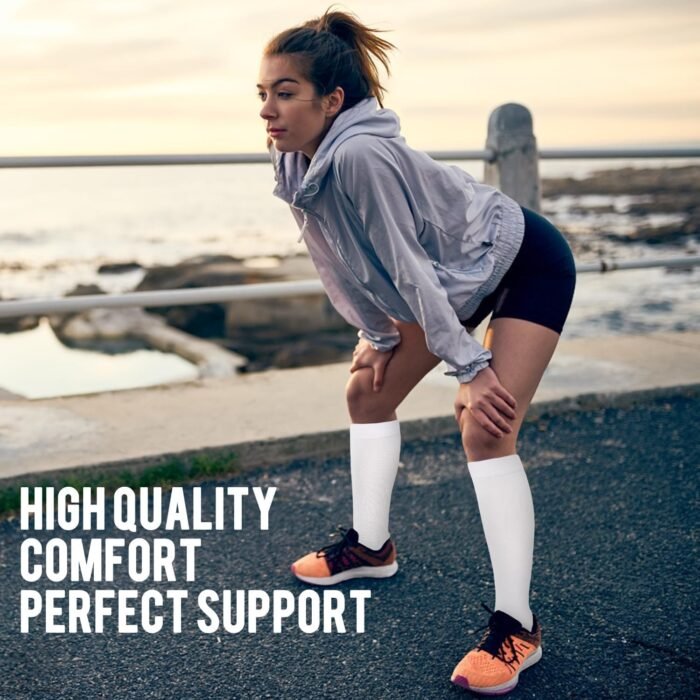 ACTINPUT Copper Compression Socks Men Women Circulation 4 Pairs-Best Support for Nurses,Running,Cycling - Image 4