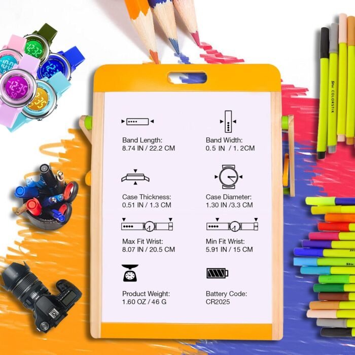 cofuo Kids Digital Sport Waterproof Watch for Girls Boys, Kid Sports Outdoor LED Electrical Watches with Luminous Alarm Stopwatch Child Wristwatch - Image 7