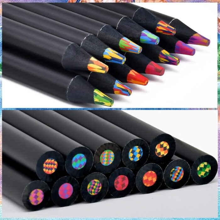 Stocking Stuffers for Kids, 12 Colors Rainbow Pencils, Valentines Day Gifts for Kids Adults, Teens Birthday Party Art Supplies, Christmas Gifts for Teenagers, Easter Basket Stuffers, Pre-sharpened - Image 3
