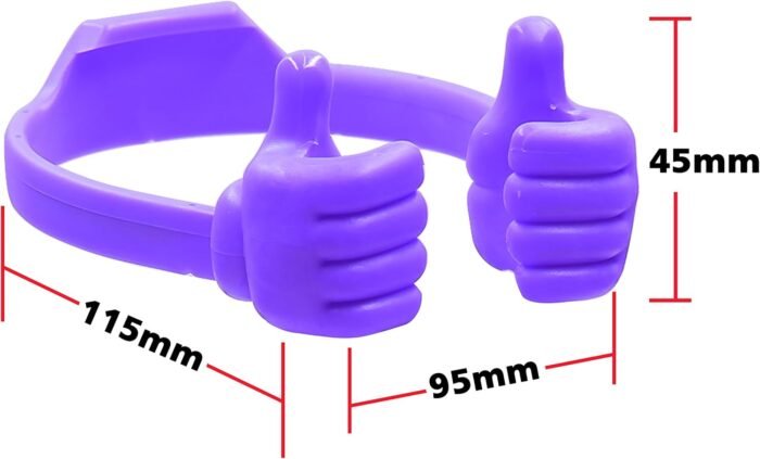 Honsky Thumbs-up Cell Phone Stand Holder, Tablet Stand Cradle for Desk Desktop Smartphone Cellphone Mobile Phone,Tablets - Universal, Adjustable Flexible,Blue - Image 4