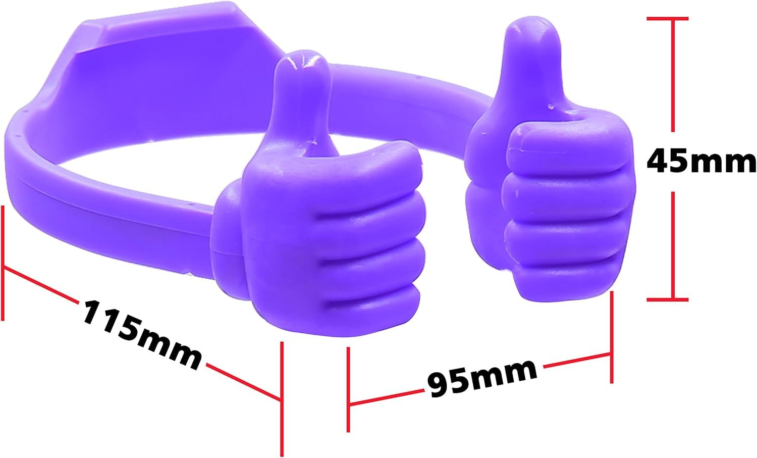 Honsky Thumbs-up Cell Phone Stand Holder, Tablet Stand Cradle for Desk Desktop Smartphone Cellphone Mobile Phone,Tablets - Universal, Adjustable Flexible,Blue - Image 4
