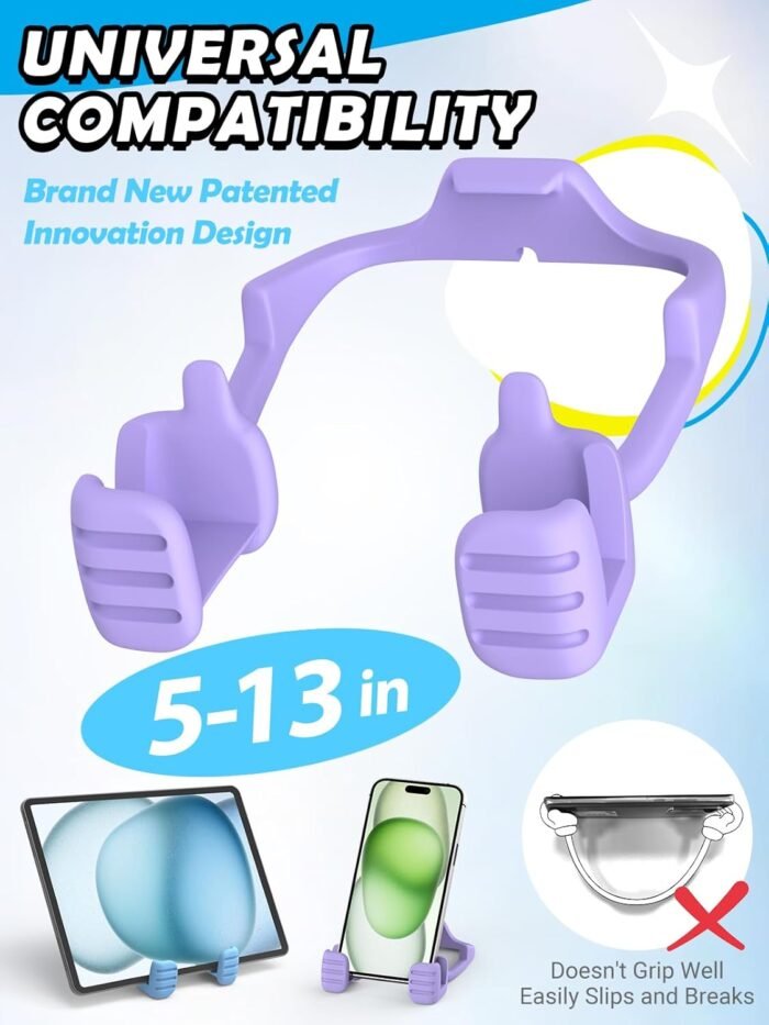 Stocking Stuffers for Teens Girls Boys Adults: Christmas Mens Gifts for Women Kids Thumbs Up Lazy Phone Stand Tablet Stand for iPad Cell Phone Holder Funny Gift for Teenage Wife Mom Ideas Gadgets - Image 2