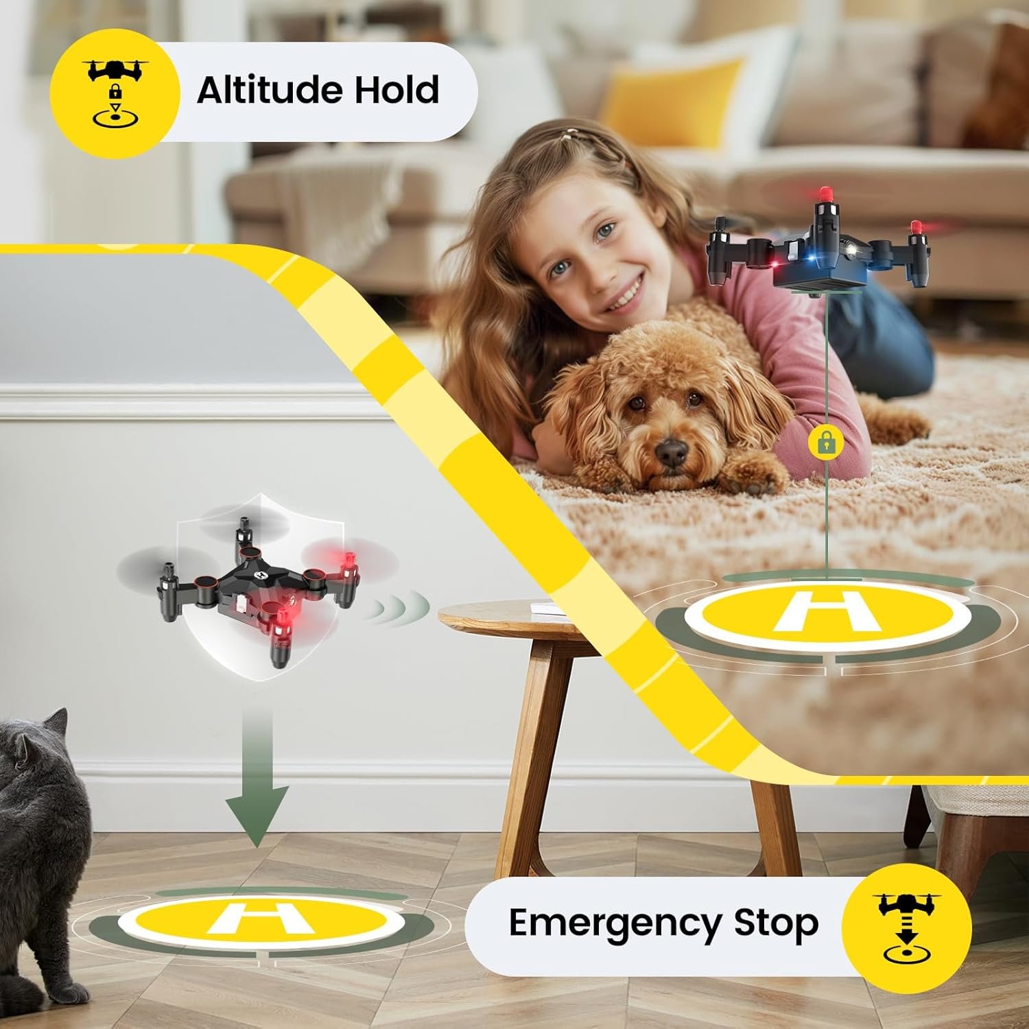 Holy Stone HS190 Foldable Mini Nano RC Drone for Kids Gift Portable Pocket Quadcopter with Altitude Hold 3D Flips and Headless Mode Easy to Fly for Beginners - Image 6