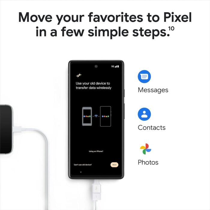 Google Pixel 6a - 5G Android Phone - Unlocked Smartphone with 12 Megapixel Camera and 24-Hour Battery - Chalk - Image 7