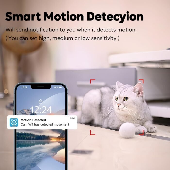 owltron Indoor Security Camera 2K, 360° Cameras for Home Security with Motion Detection, 2.4G WiFi Camera for Baby/Nanny/Pet Camera with Night Vision, Siren Alarm & 2-Way Audio, Compatible with Alexa - Image 5