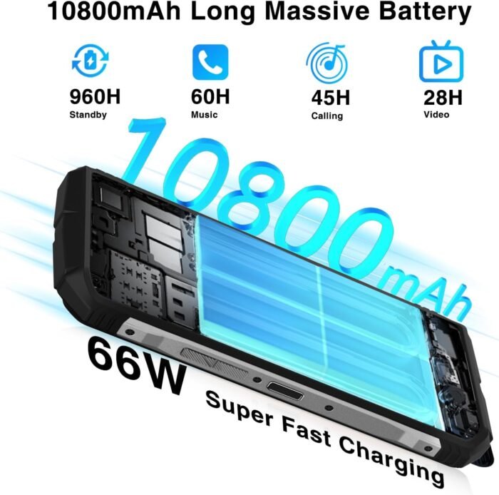 DOOGEE V31GT 5G Rugged Smartphone Unlocked,20GB+256GB Rugged Phone with Thermal Imaging Camera 1440*1080,10800mAh/66W,120Hz 6.6"FHD+,Dimensity 1080,Android 13,50MP Camera,IP68 Waterproof Phone,OTG/NFC - Image 6