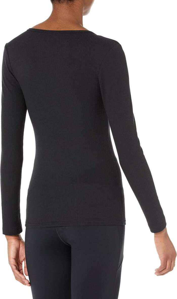 Amazon Essentials Women's Slim-Fit Layering Long Sleeve Knit Rib V-Neck (Available in Plus Size), Pack of 2 - Image 3