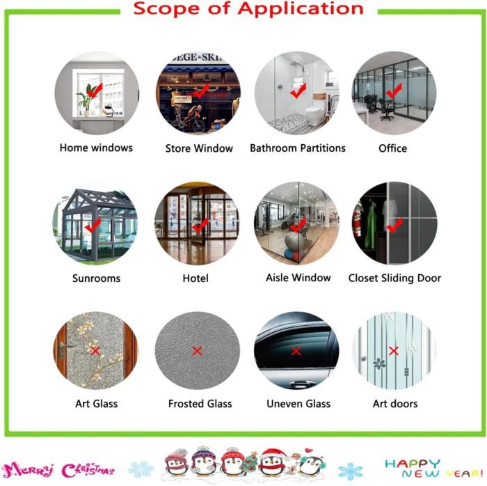321PCS Snowflake Window Clings for Glass Windows, 9 Sheets Christmas Window Clings for Glass Windows, Winter Window Clings, Xmas Window Clings, Christmas Decorations for Office Clearance Indoor - Image 7
