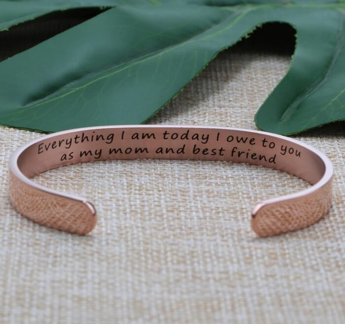 JoycuFF Bracelets for Women Birthday Graduation Christmas Anniversary Silver Rose Gold Cuff Bracelets Jewelry Gifts for Women - Image 5