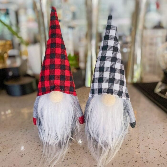 Gnomes Christmas Decorations 3PC Handmade Santa Scandinavian Tomte Plush Gnom, Home Tabletop Ornaments Christmas Gnome Decor for Adults. - Image 6