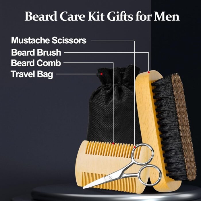 Stocking Stuffers for Men Beard Brush for Men Mens Stocking Stuffer Valentines Day Gifts for Him Mustache Christmas Anniversary Fathers Day Birthday Gifts for Boyfriend Husband from Wife Daughter Son - Image 5