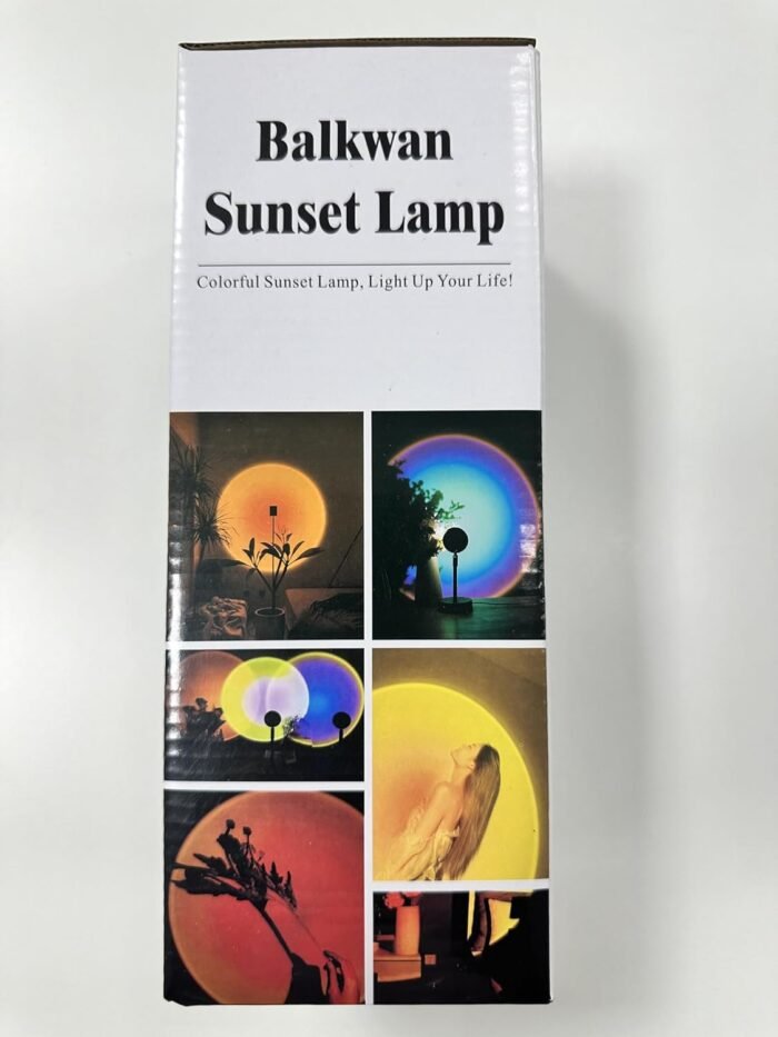 Balkwan Sunset Lamp Projection Rotation Rainbow Lamp Led Romantic Visual Led Light Network Red Light with USB Modern Floor Stand Night Light Living Room Bedroom Decor (Sunset Red) - Image 13