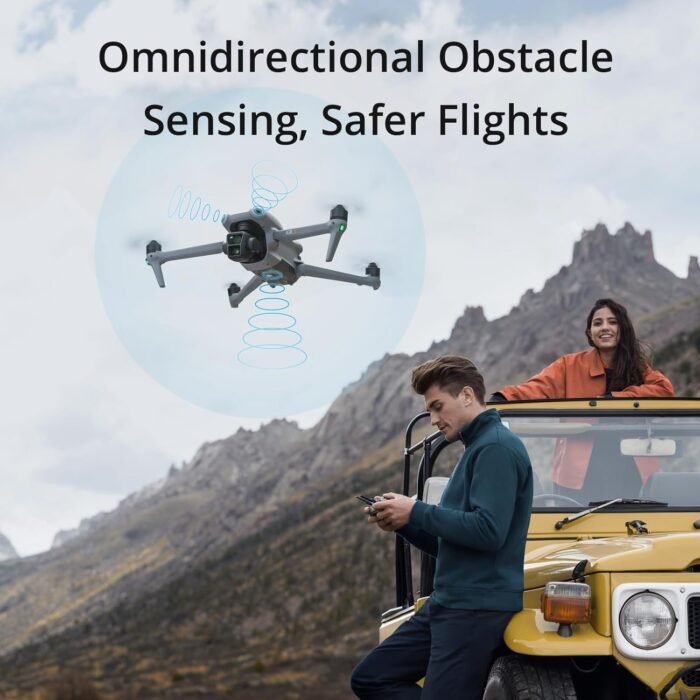 DJI Air 3 Fly More Combo with DJI RC 2, Drone with Camera 4K, Dual Primary Cameras, 3 Batteries for Extended Flight Time, 48MP Photo, 20Km Max Video Transmission, FAA Remote ID Compliant - Image 4