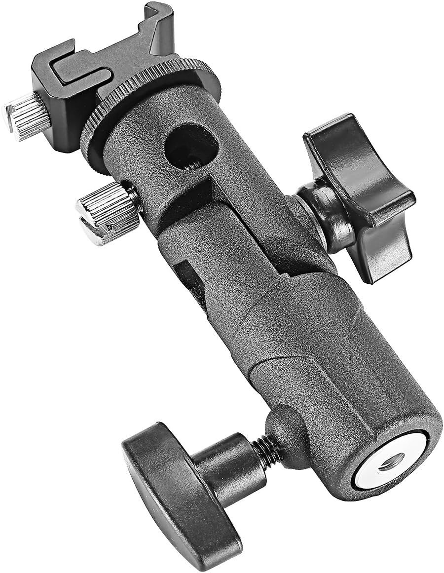 Neewer Universal E-Type Camera Flash Speedlite Mount Light Stand Bracket Umbrella Shoe Holder Compatible with Nikon Pentax Olympus and other Flashes with Standard Shoe Mount - Image 7