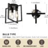3-Light Ceiling Light Fixture, Semi-Flush Mount Light with Contemporary Geometric Metal Cage, Farmhouse Industrial Lighting for Kitchen Living Room Bedroom Hallway Foyer, E26 Black - Image 2