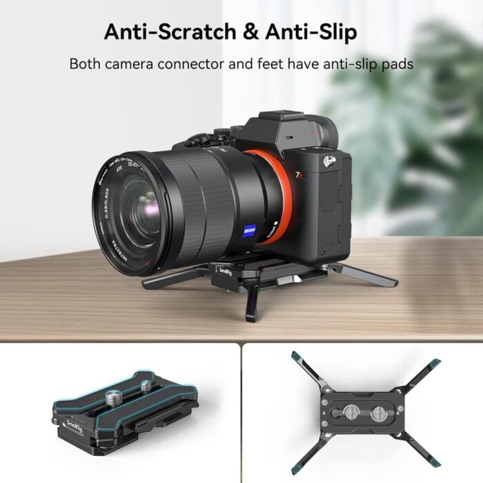 SMALLRIG Quick Release Plate for Arca-Type, Max. Load 44.1lb (20kg), Foldable Quadruped Support for Camera Lenses Within 5.9inch (15cm), Anti-Twist and Non-Slip Design - 3913 - Image 5