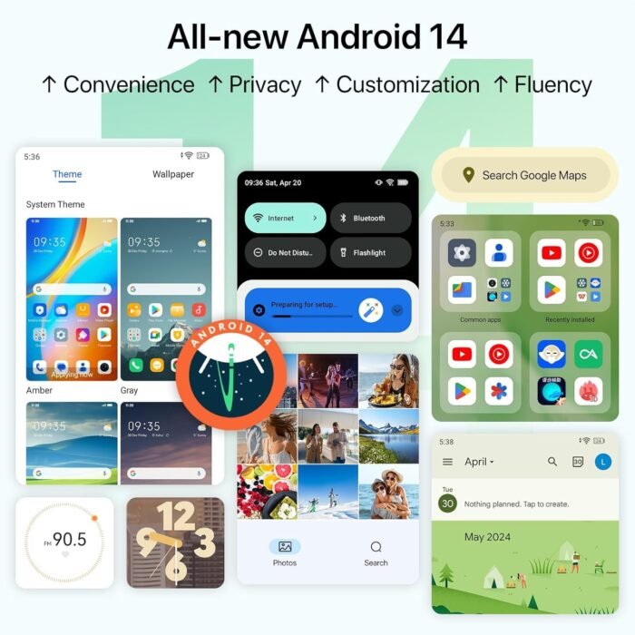 UMIDIGI G9 5G Cell Phone, Android 14 Unlocked Phones, 12(6+6) GB +128GB/1TB TF Expand, 5G Dual SIM, 50MP Camera, 6.75" HD+ 90Hz Display, AI Face & Fingerprint Unlock, 5000mAh Android Phone Green - Image 2