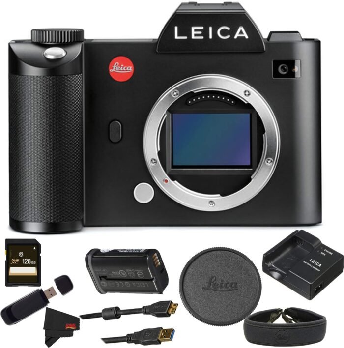 Leica 24 SL Type 601, Mirrorless Camera, Black (10850) W/ 128GB Bundle