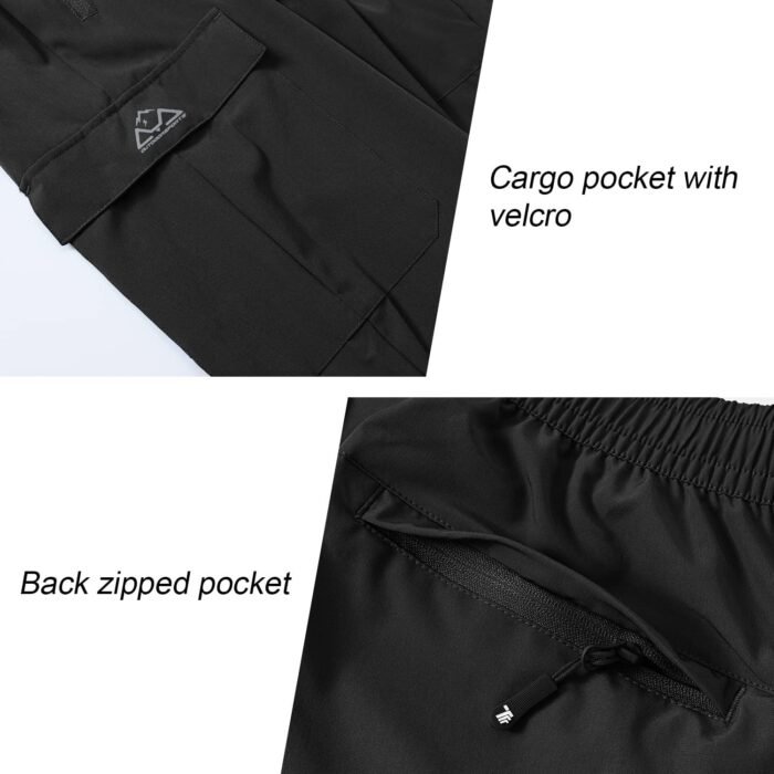BGOWATU Hiking Pants for Men, Water Resistant Stretch Cargo Pants, Lightweight Quick Dry Outdoor Fishing Pants - Image 7