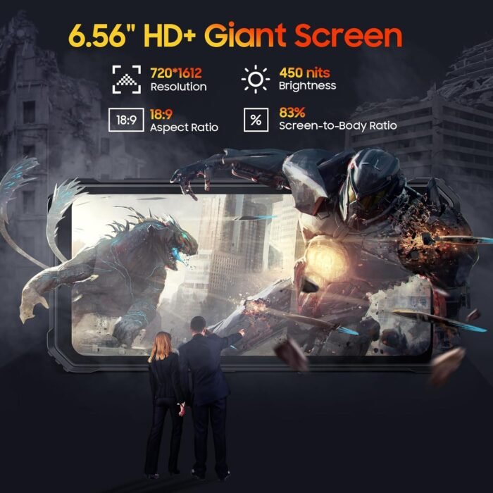 Blackview Rugged Phones Unlocked, 2024 BV4800 Rugged Smartphone, 6GB+64GB/SD 2TB, Android 13, 5180mAh, 6.56''HD+, IP69K Waterproof Smart Phone, Fingerprint Unlock, 4G, NFC, 3 Card Slots, Glove Mode - Image 5