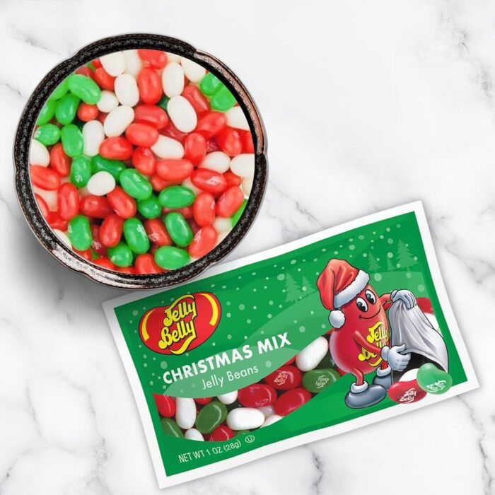 Christmas Mix 2024 Individual Packets of Jelly Beans, Very Cherry, Green Apple, and Coconut Flavored Candies, Stocking Stuffers, Pack of 6 - Image 3
