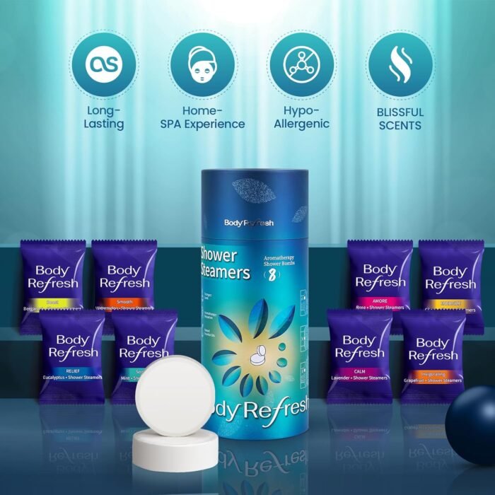 Shower Steamers for Men - 8 Pack Shower Bombs with Essential Oils, Birthday Gifts for Men Who Have Everything, Self Care Gifts for Him, Christmas Gifts, Stocking Stuffers for Adults Men - Image 2