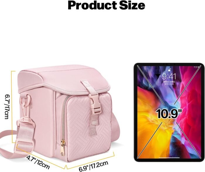 Camera Sling Bag Compatible with Polaroid Now 2nd Generation I-Type, Now+ 2nd Gen I-Type, Now, Now+, OneStep Instant Camera, Camera Crossbody Bag with Adjustable Strap, Pink(Empty Bag) - Image 6