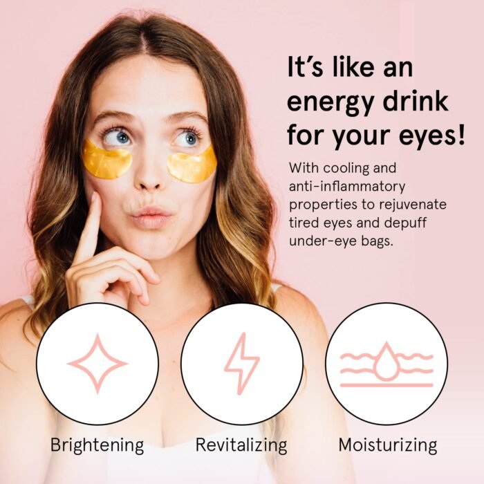 grace & stella Under Eye Mask - Christmas Gifts for Women, Christmas Gifts for Mom - Reduce Dark Circles, Puffy Eyes, Undereye Bags, Wrinkles - Gel Under Eye Patches - Vegan (24 Pairs, Gold) - Image 2