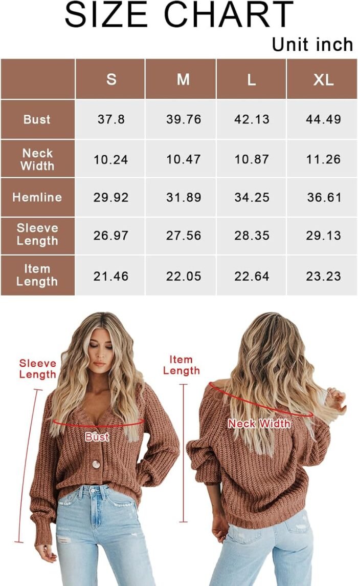 PRETTYGARDEN Women's Chunky Knit Open Front Sweater Long Sleeve Button Loose Short Cardigan Outerwear Coats - Image 5