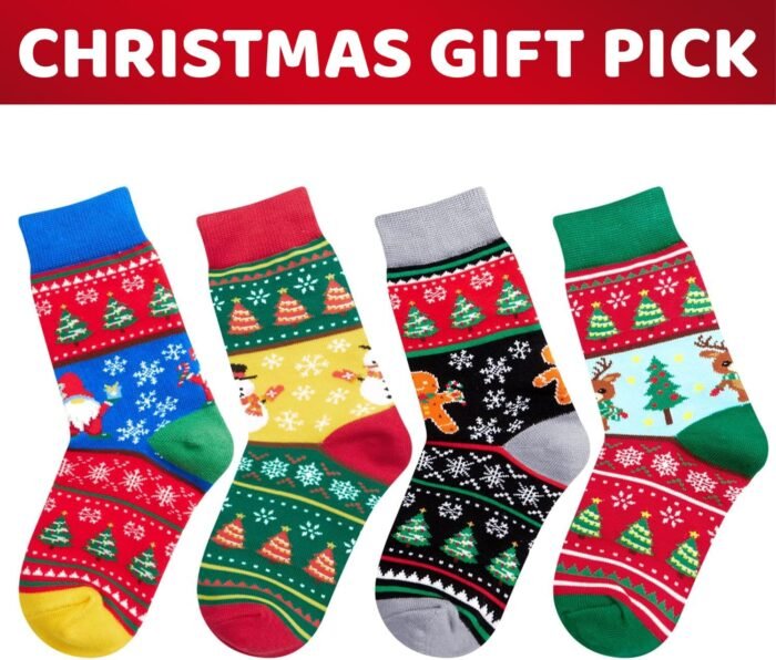 HAPPYPOP Christmas Gifts Stocking Socks for Kids - Secret Santa Socks Xmas Stocking for Boy Girl with Greeting Card - Image 5