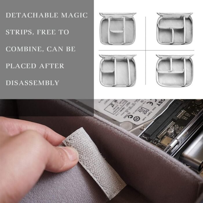 Electronics Organizer, OrgaWise Electronic Accessories Bag Travel Cable Organizer Three-Layer for iPad Mini, Kindle, Hard Drives, Cables, Chargers - Image 6