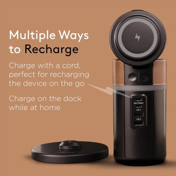 DURACELL M150 Power Station, Lightweight and Compact, Wireless Charging, Portable Charging Hub and Charger for Laptops, Phones, Tablets, Earbuds and Smartwatches, 150W (91 Wh) Dock Included - Image 6