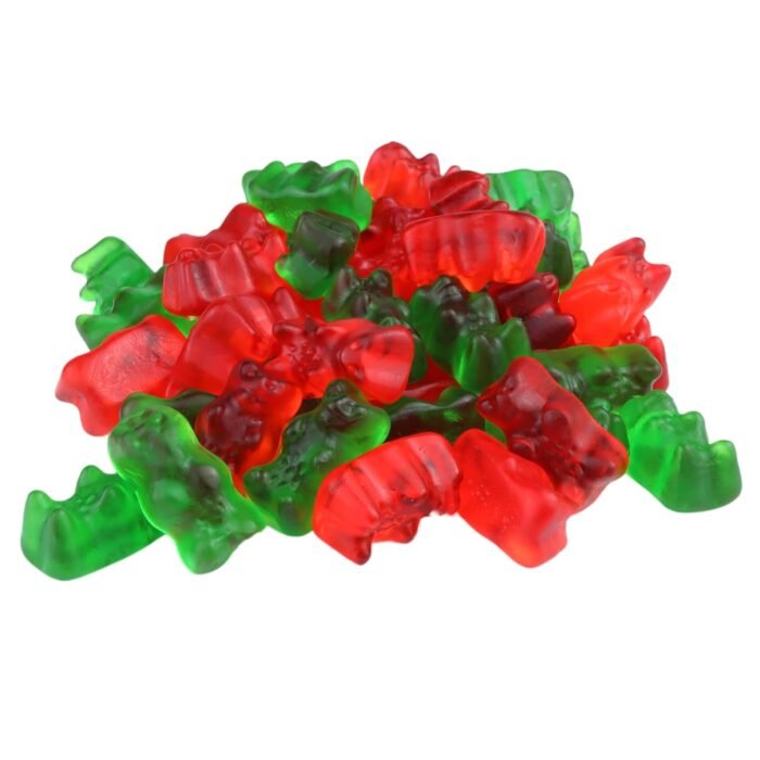 Needzo 2024 Gummy Bears, Fruit Flavored Red White and Green Chewy Candies, Christmas Themed Gummies Stocking Stuffers for Men, Women, and Teens, 4 Ounces Each - (4 Pack) - Image 2