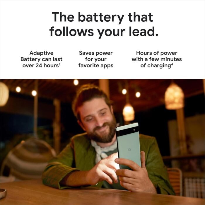 Google Pixel 6a - 5G Android Phone - Unlocked Smartphone with 12 Megapixel Camera and 24-Hour Battery - Chalk - Image 3